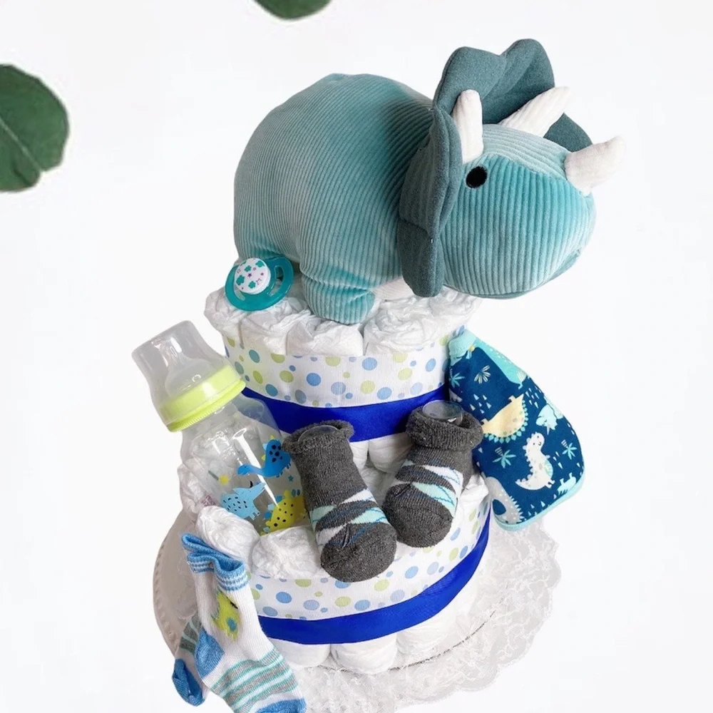 Dinosaur Diaper Cake, Baby shower gift